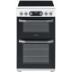 Hotpoint Freestanding White Double Cooker With Ceramic Hob Catalytic 50cm Hd5v93ccwuk
