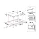 Hotpoint Ceramic Hob 4 Zone 77cm Black Hr724bh