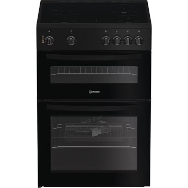 Indesit Double Cooker 60cm 69ltr/36ltr Black Ide6vmb