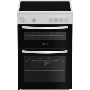 Indesit Double Cooker 60cm 69ltr/36ltr White Ide6vmw