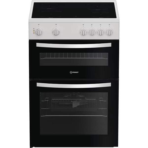 Indesit Double Cooker 60cm 69ltr/36ltr White Ide6vmw