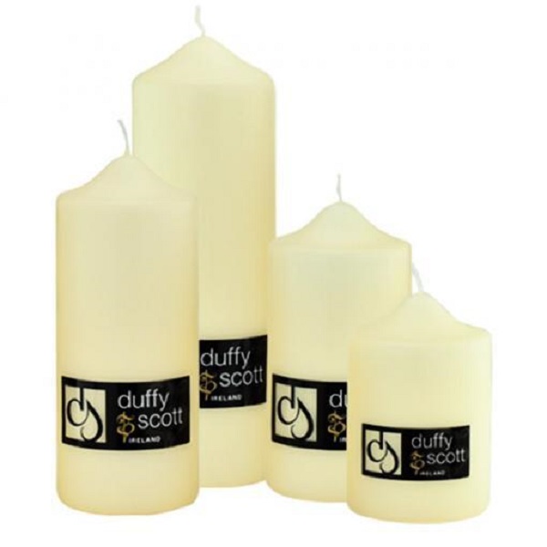 Duffy & Scott 10 X 3 1/8 (250 X 80mm) Pillar Candle Ivory