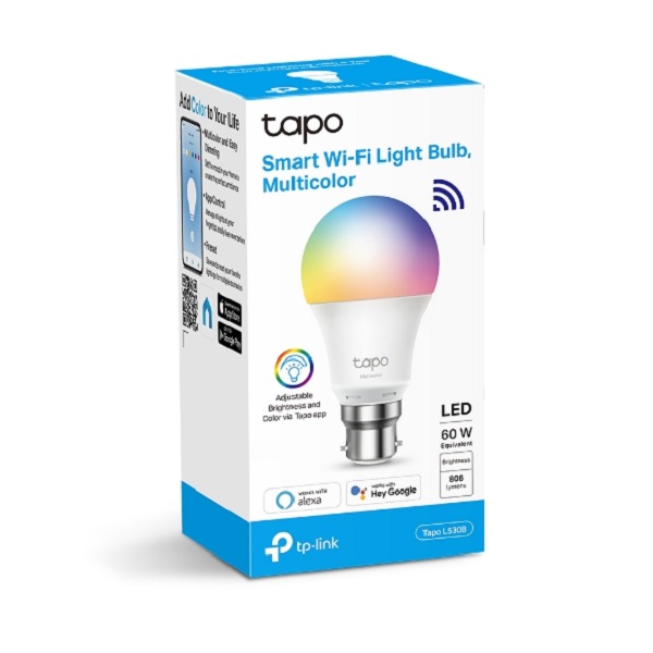 Tp-link Tapo Smart Wifi Bulb B22 Dimmable Multi-colour L530b