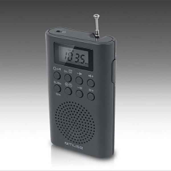 Muse Pocket Radio Fm With 20 Fm Presets Alarm Clock M-03r