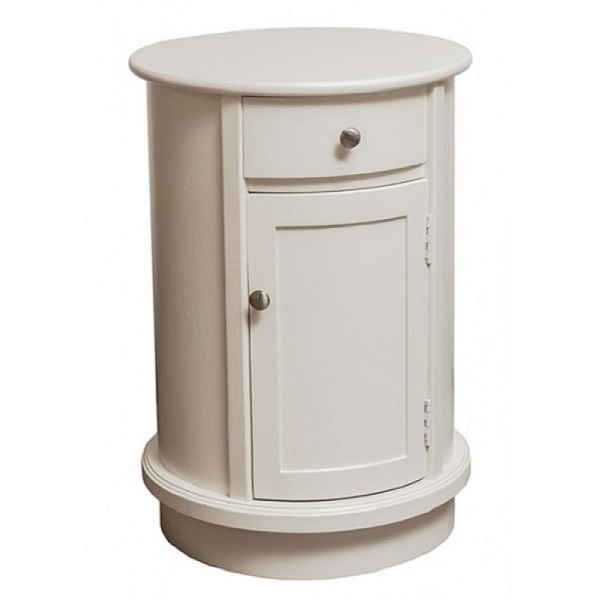 The Grange Coll Ivory Round Side Table 45x45x66cm