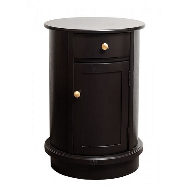 The Grange Coll Black Round Side Table 45x45x66cm Nh23