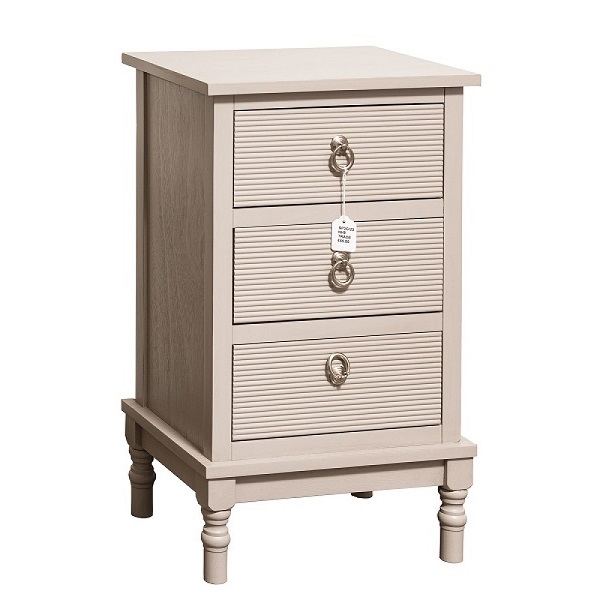 The Grange Collection Pebble Grey 3 Drawer Tallboy