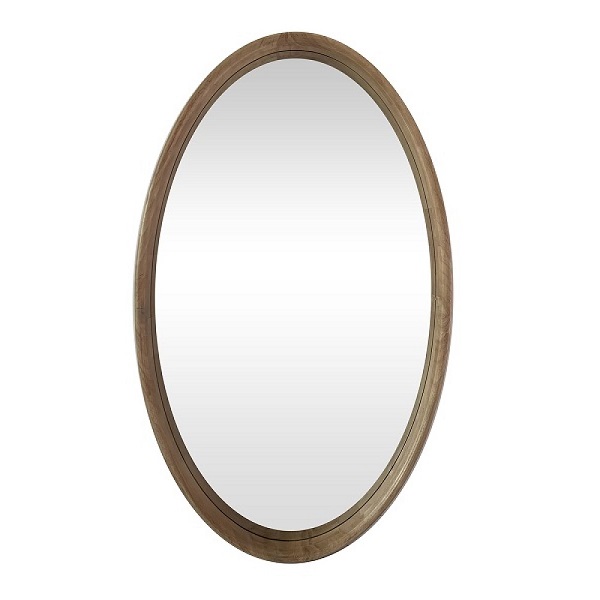 The Grange Collection Oval Wooden Wall Mirror