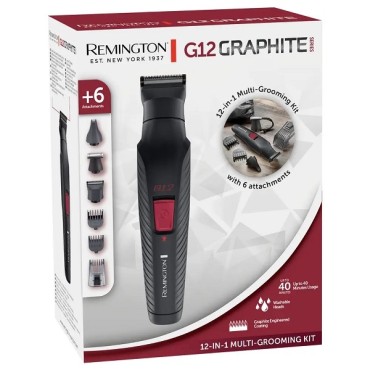 Remington G12 Graphite Series 12in1 Multi-grooming Kit - Beard Trimmer, Hair Clipper, Body Hair Trimmer Pg2120