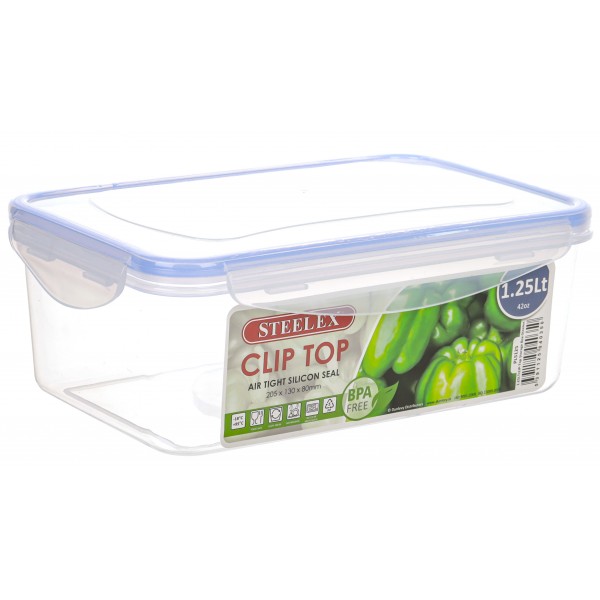 Steelex 1.2lt Clip Top Food Box Pl5125