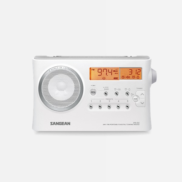 Sangean Am / Fm Digital Tuning White Radio Pr-d4wh