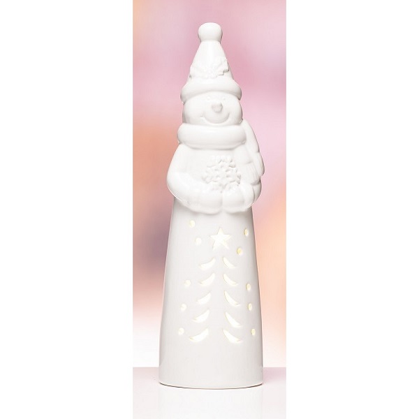 The Grange Collection Ceramic Snowman Led