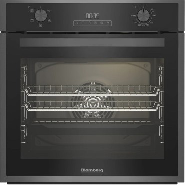 Blomberg Single Fan Oven 72l Capacity Dark Steel Roen9202dx