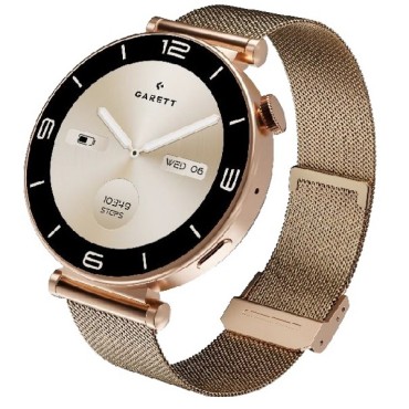 Garett Rose Gold Mesh Smartwatch
