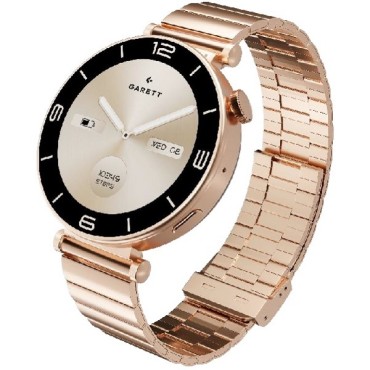 Garett Rose Gold Steel Smartwatch