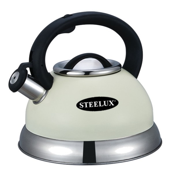 Steelex Cream Whistling Kettle 2.7ltr St/9800c