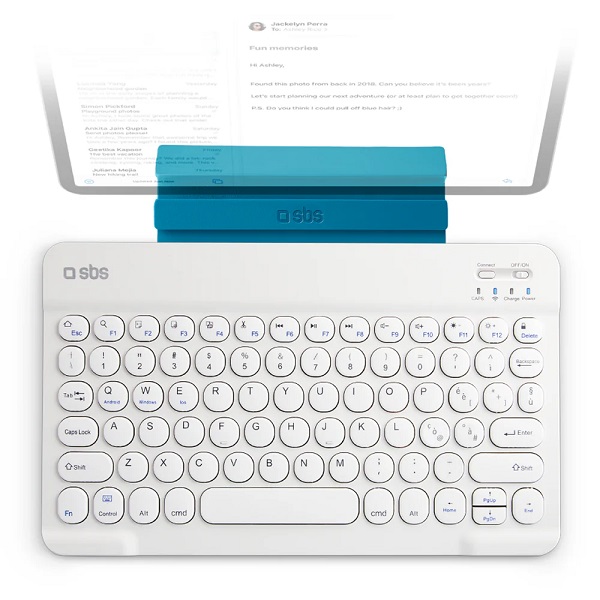 Sbs Universal Ultraslim Bluetooth Keyboard White Taunikeyboarddwuk