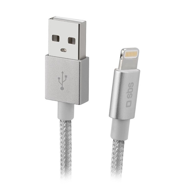 Sbs Usb To Lightning Cable 1m Silver Tecableusbip589bs