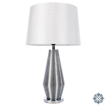 Macy Ridges Table Lamp Smoked Grey 64cm Th5025