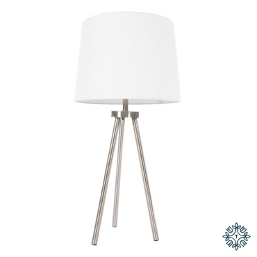 Ellie Tripod Table Lamp Satin Silver 74cm