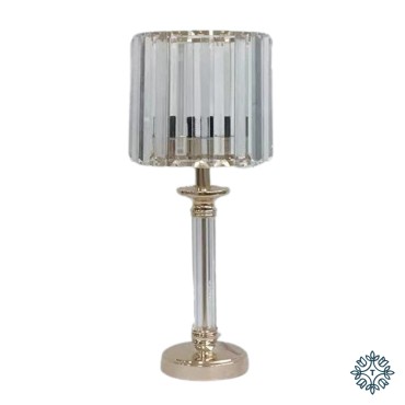 Imogen Glass Lamp Silver 40cm