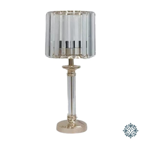 Imogen Glass Lamp Silver 40cm