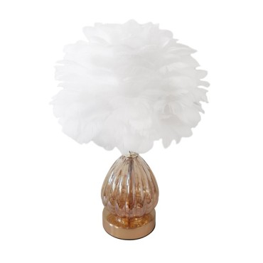 Raya Led Base Feather Lamp White 40cm Tl6732