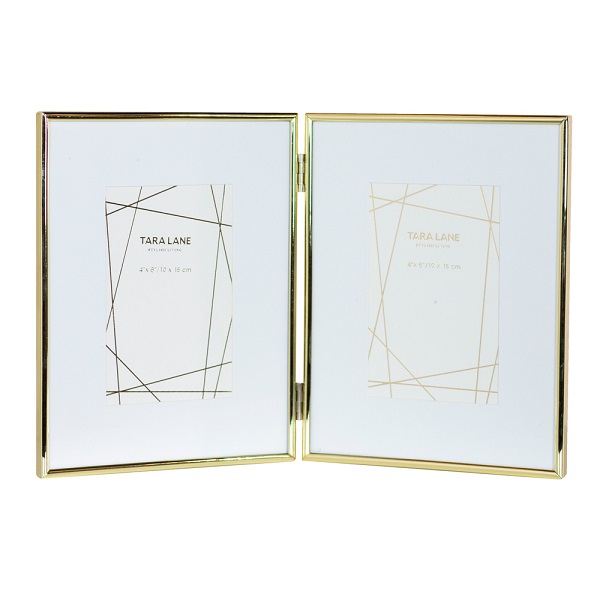 Lisa Folding Photo Frame Gold 4 X 6 Tl6907
