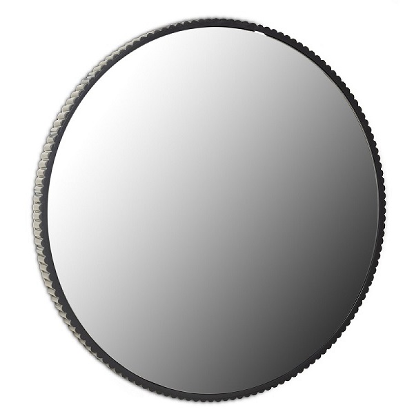 Kirkwood The Grange Collection Round Mirror In Black Ty21