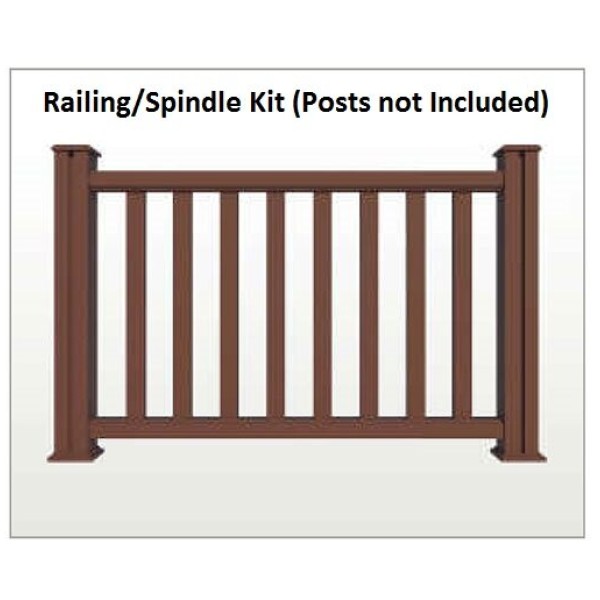Teranna Decking Rail Kit Dark Brown