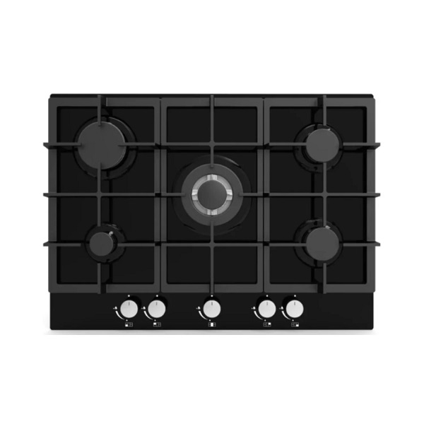 Cata Gas Hob 5 Burner 70cm  Black On Glass Ubgog701bk