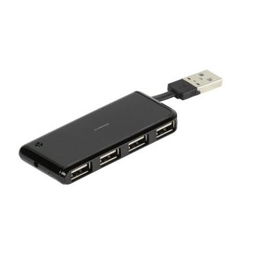 Vivanco 4-in-1 Usb-a Hub, 4 Usb-a Ports, Black Vvithub4usbint