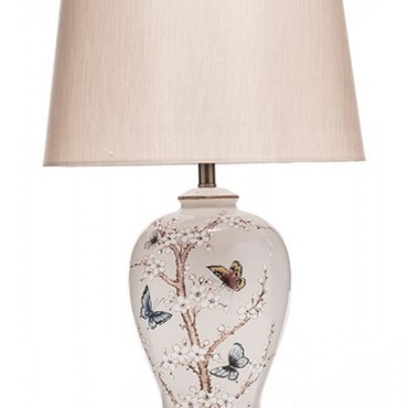 The Grange Collection Butterfly Design In Cream Table Lamp 38x38x57cm Yd210