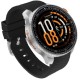 GARETT COMPASS GPS BLACK STEEL SMARTWATCH WITH GREEN SILICONE STRAP