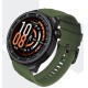 GARETT COMPASS GPS BLACK STEEL SMARTWATCH WITH GREEN SILICONE STRAP