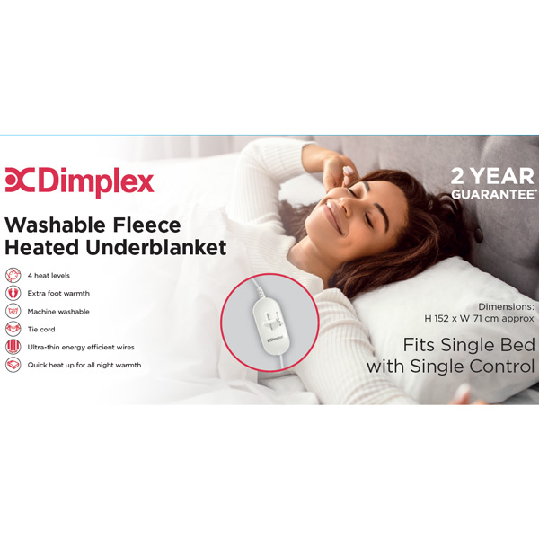 Blanket Single Under Flat Fleece Dimplex Dfb2001