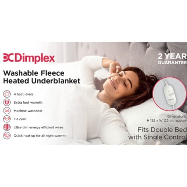 Blanket Double Under Flat Fleece Dimplex Dfb2002