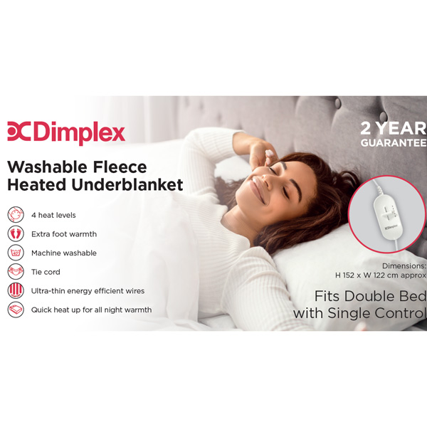 Blanket Double Under Flat Fleece Dimplex Dfb2002