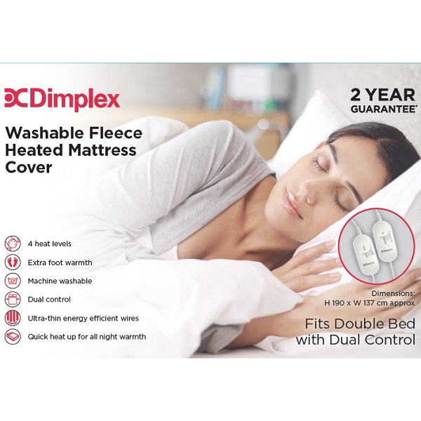 Blanket Double Mattress Cover Fleece Dual Control Dimplex Dmc3002