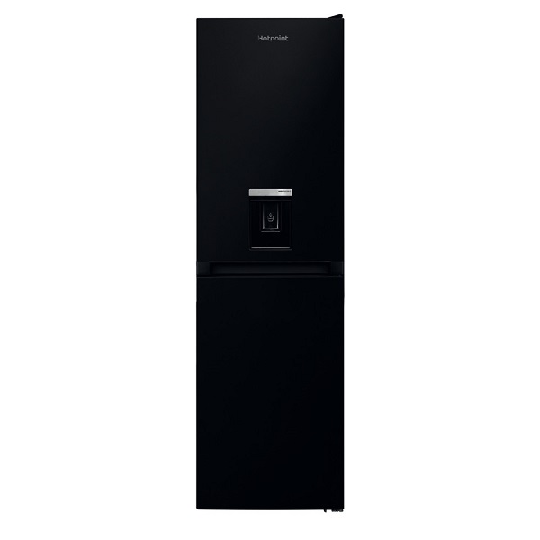 Hotpoint 55cm Fridge Freezer - Freestanding No Frost Black 1830x540 Hbnf55182baqua