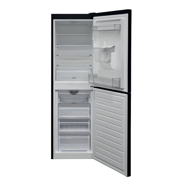 Hotpoint 55cm Fridge Freezer - Freestanding No Frost Black 1830x540 Hbnf55182baqua