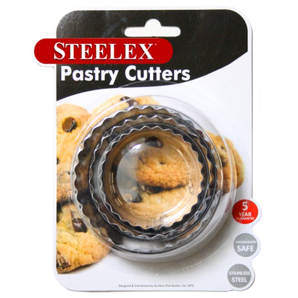 Steelex Pastry Cutters Set 3 Stainless Steel Hk9516