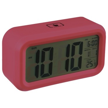 Digital Alarm Clock - 4 Assorted Colours Grey, White, Black And Red Jk133569