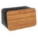 Modern Color Charcoal Iron And Bamboo Bread Bin Jk151193