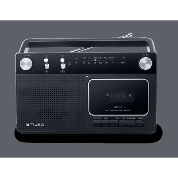 Muse Radio Cassette Player Black M-152rc
