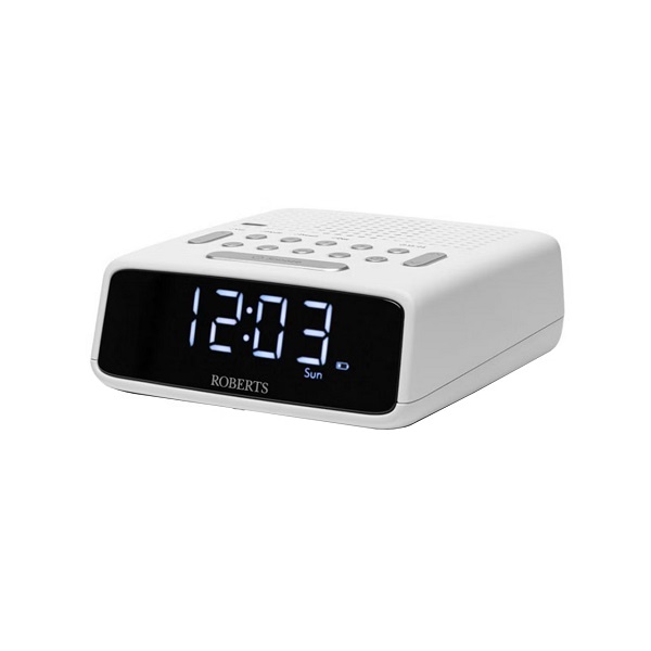 Roberts Alarm Clock Radio White Ortusfmw