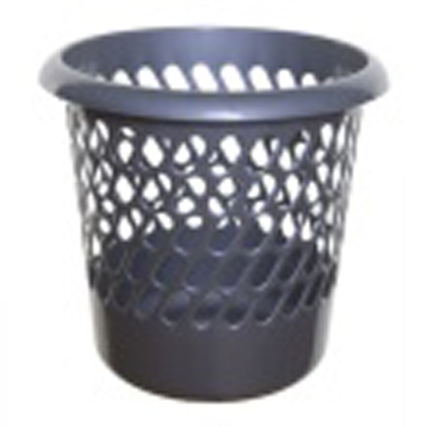 Whitefurze Silver Waste Basket 12 Plastic Pl1025