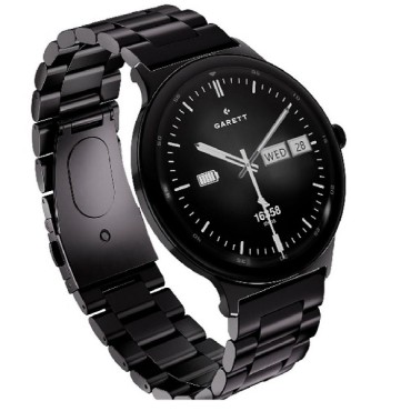 Garett Quantum Black Steel Smartwatch