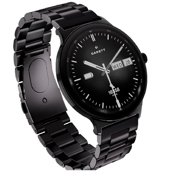 Garett Quantum Black Steel Smartwatch