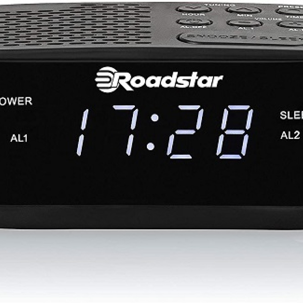 Roadstar CLR-2477 Radiosveglia Digitale – Con Porta USB, Doppio Allarme, 20 Preset FM, Display LED, Nero